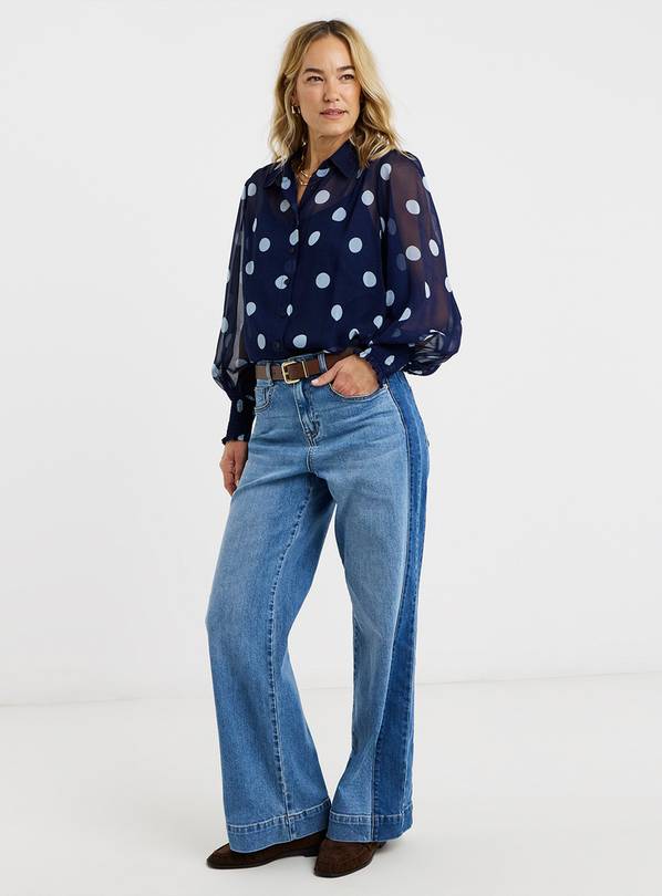 JD WILLIAMS Printed Volume Sleeve Shirt 14